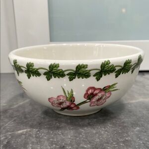Portmerion Pomona Ceramic Bowl w/Pink Cherry Blossom Design. Made in England.